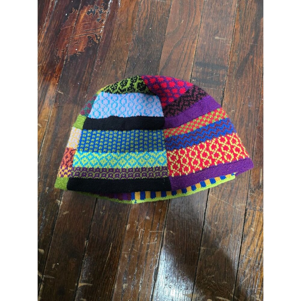 Solmate Socks Colorful Eclectic Patchwork Beanie … - image 2